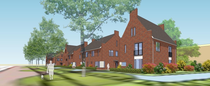 Dorpshart Zwartewaal, Drie-onder-een-kapwoning, Zwartewaal