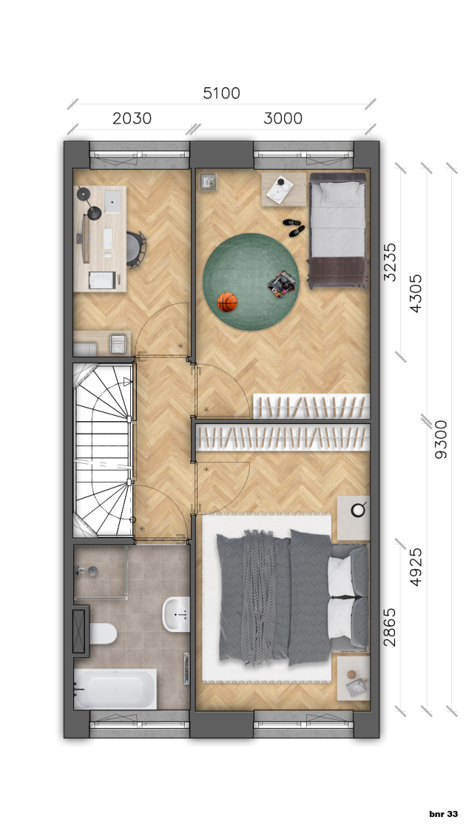 Blom fase 3, Rijwoning type B2, Klaaswaal