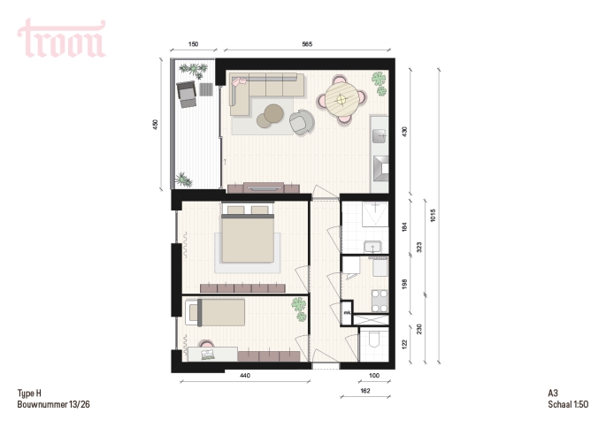 Troon - VERKOOP GESTART - MAAK KANS TM 12 FEBRUARI!, Type H, bouwnummer: 13, Maassluis