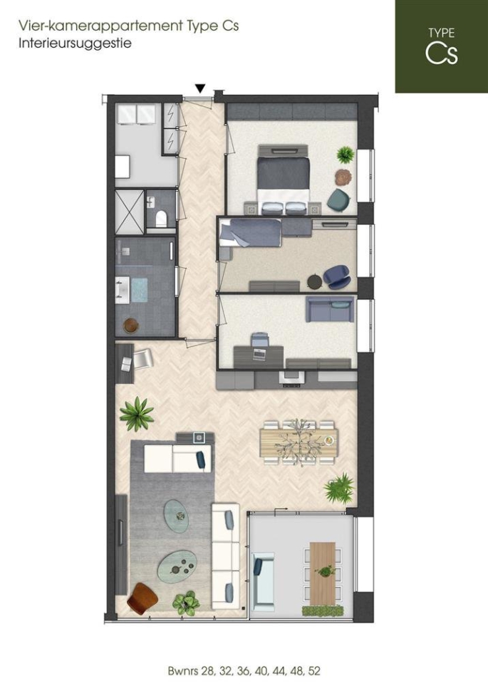 Overkamp fase 3, Overkamp fase 3 Appartement type Cs Overkamppark III, bouwnummer: 44, Dordrecht