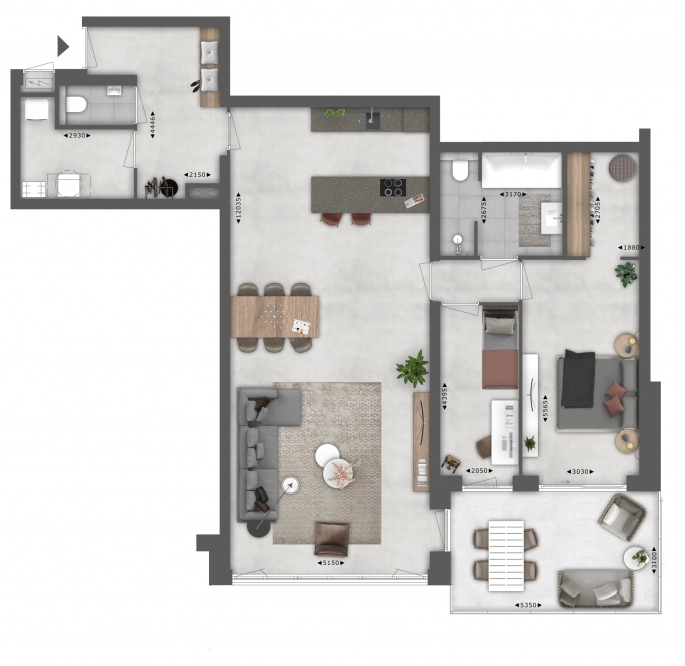 De Kade - Sluyse Diep - Panorama appartementen, Type B, bouwnummer: 4.05, Maassluis