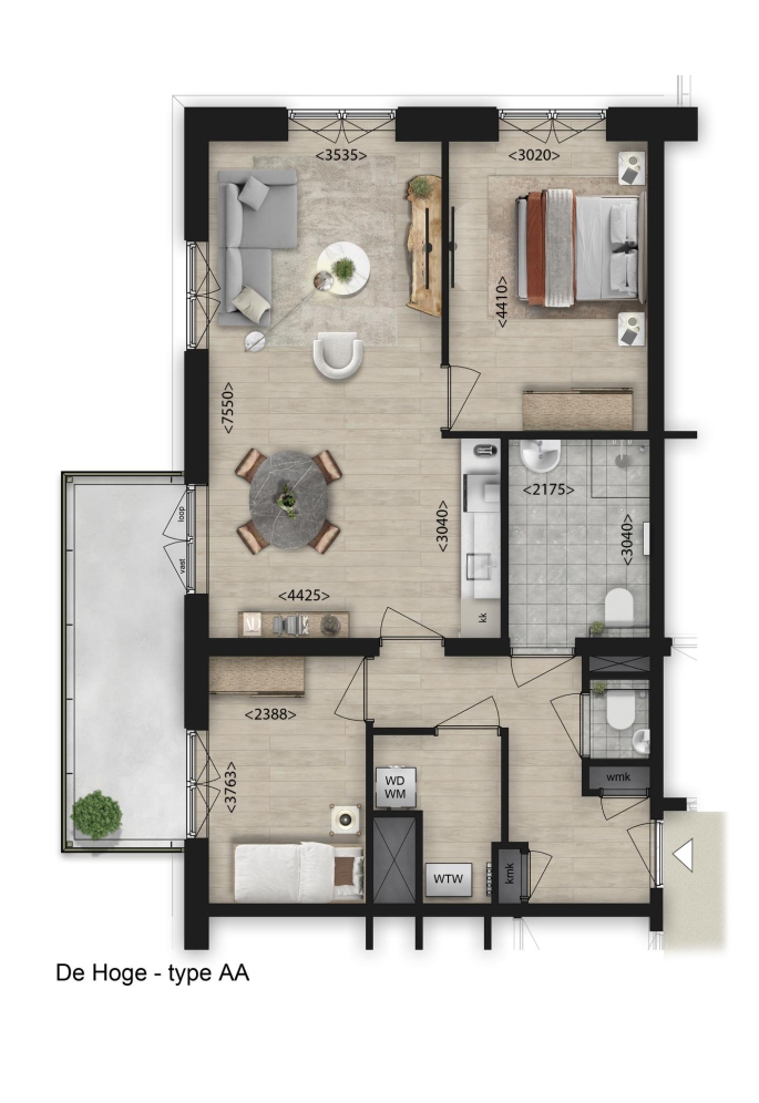 Nieuw Oden, 3-Kamer appartement, bouwnummer: 5.01, Hoogvliet rotterdam