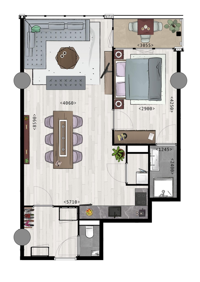 Terras aan de Schie, Woningtype D, Schiedam