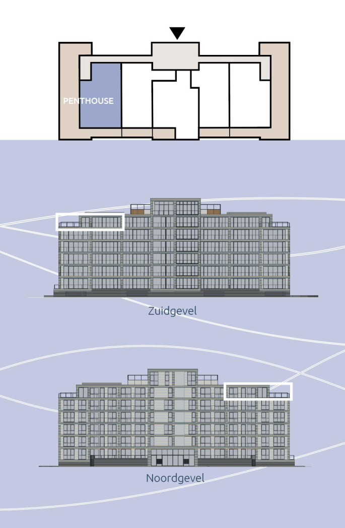 De Watertoren - Slechts enkele appartementen te koop!, Type Penthouse 1/ Penthouse 2, bouwnummer: 6.05, Maassluis